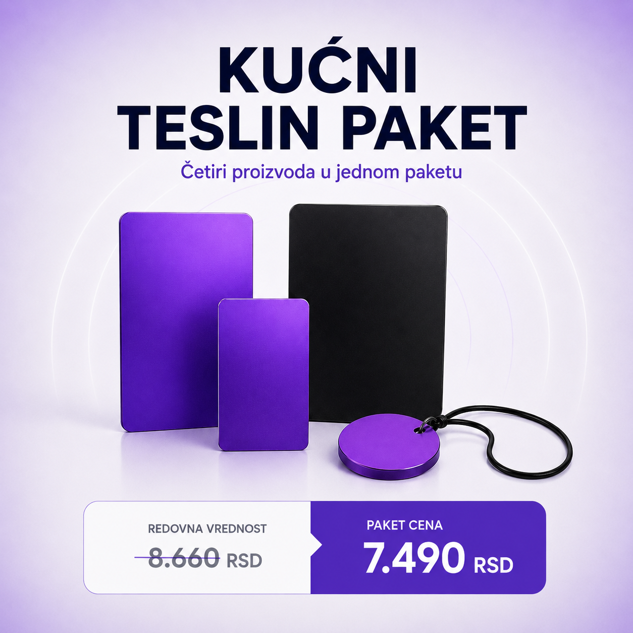 Kućni Teslin paket – Tesline ploče i purpurni disk