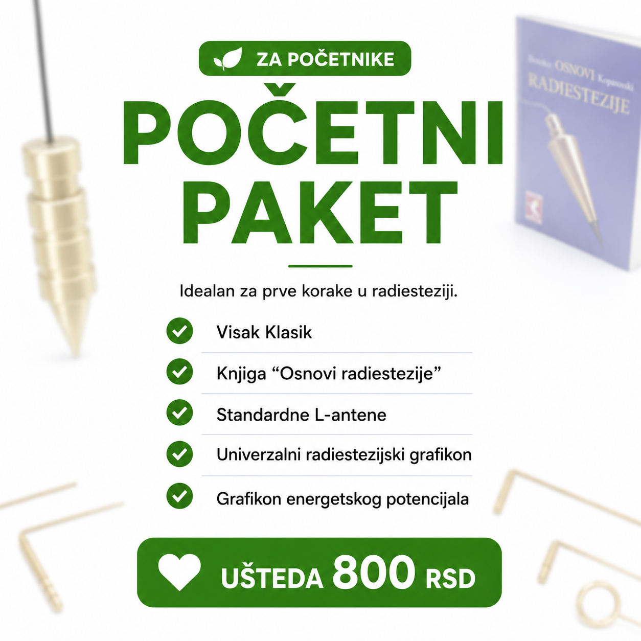 Početni paket radiestezije